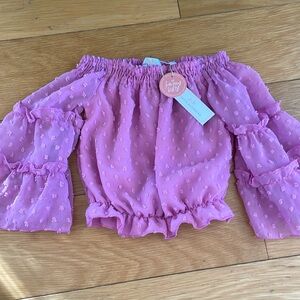 NWT Bailey’s Blossom long sleeve off the shoulder toddler girls